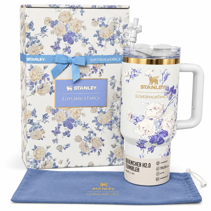40oz Everblooming Rosettes Tumbler – New in Box, Reusable Drink Tumbler